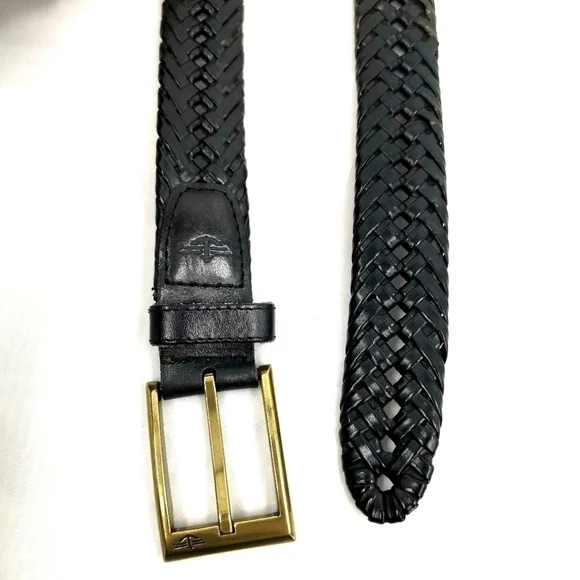Dockers Men's 40 Black Braided Belt - Picture 3 of 10